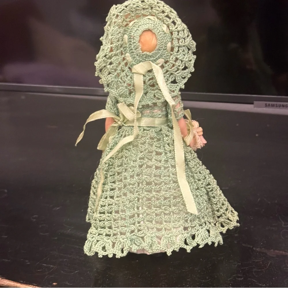 1950s Plastic Dolls in Crocheted Dresses with Underskirts, Panties, and Hats /